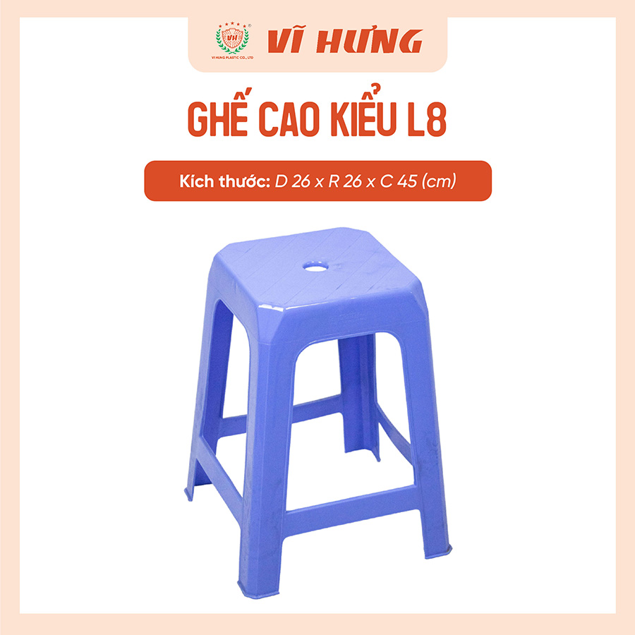 Ghế nhựa cao kiểu L8 - 6162 - Ảnh 5