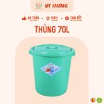 Thùng Nhựa 70 Lít Có Nắp Quai Xách Mã 6627