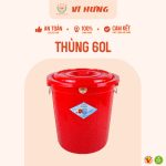 Thùng Nhựa 60 Lít Có Nắp Rời Mã 6646