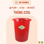 Thùng Nhựa 220L Có Nắp Mã 6653