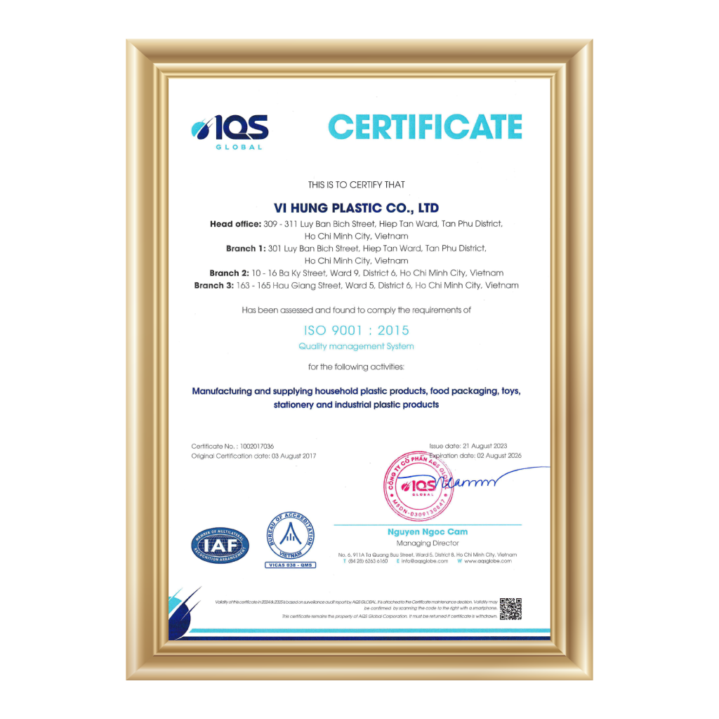 chứng nhận tiêu chuẩn iso