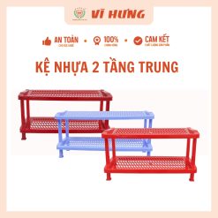 Kệ nhựa 2 tầng trung 1