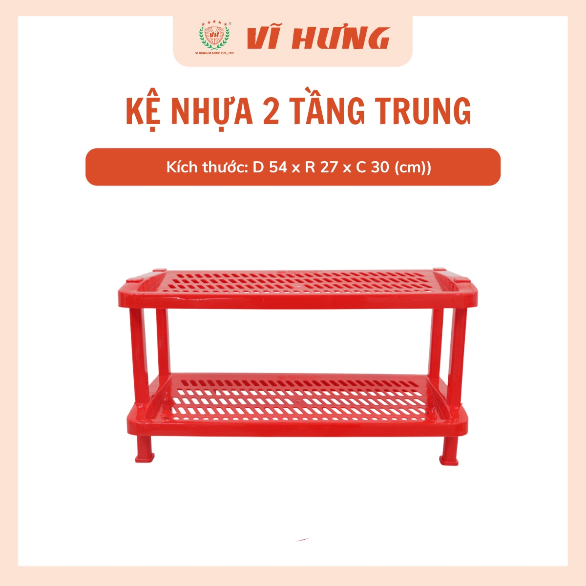 Kệ nhựa 2 tầng trung 2