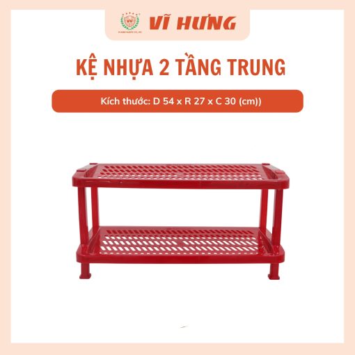 Kệ nhựa 2 tầng trung 3