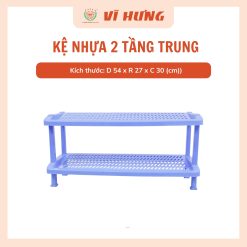 Kệ nhựa 2 tầng trung 4