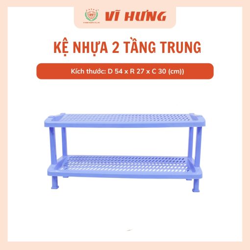 Kệ nhựa 2 tầng trung 4