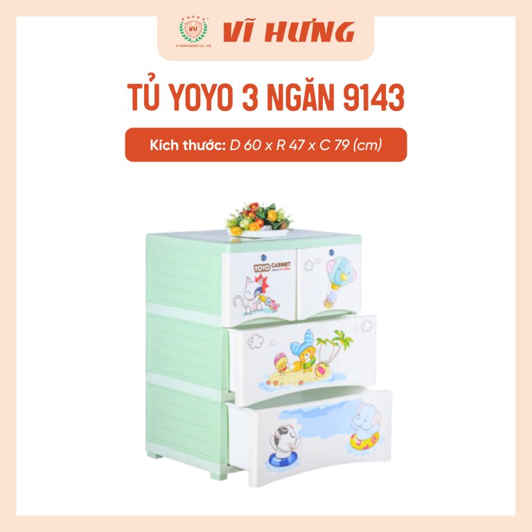 Tủ đa năng YoYo 3 ngăn 9143