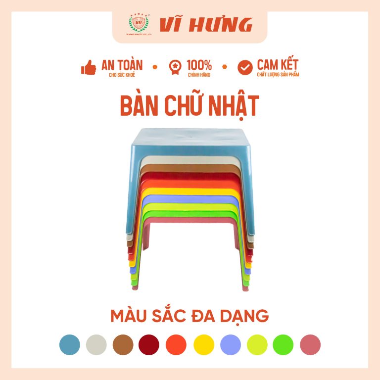Bàn nhựa chữ nhật 6001