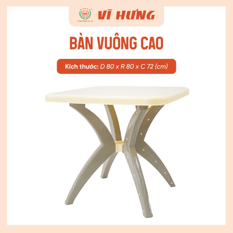 bàn nhựa vuông cao 6003