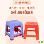 Ghế nhựa lùn bông bi