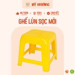 Ghế nhựa lùn sọc