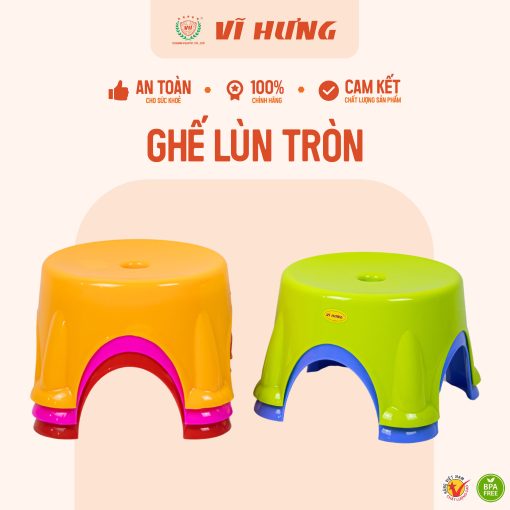 GHẾ NHỰA LÙN TRÒN NHỎ (3307)