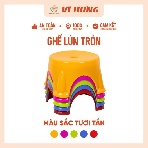 GHẾ NHỰA LÙN TRÒN NHỎ (3307) - Hình ảnh 2