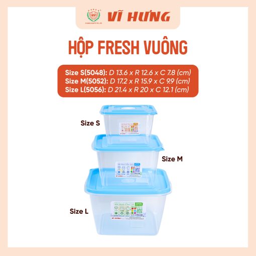BỘ 3 HỘP FRESH VUÔNG - Hình ảnh 3