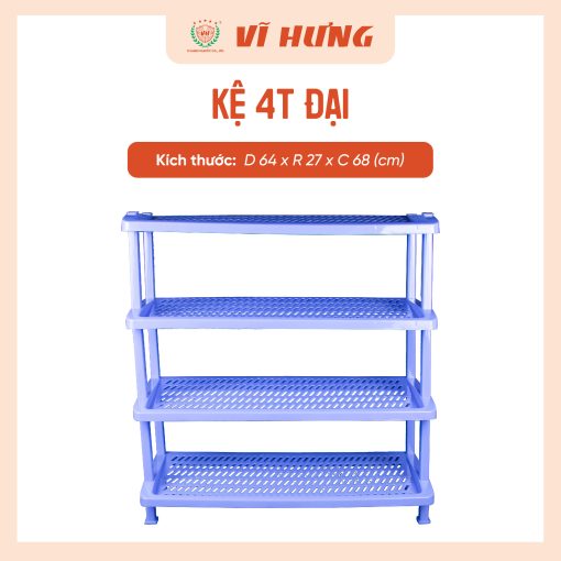 Kệ giày dép nhựa 4 tầng đại