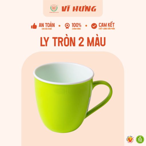 Ly tròn 2 màu