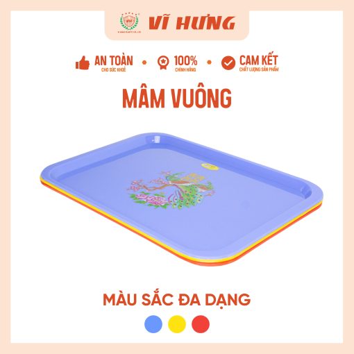 MÂM NHỰA VUÔNG CÓ BÔNG - Hình ảnh 2