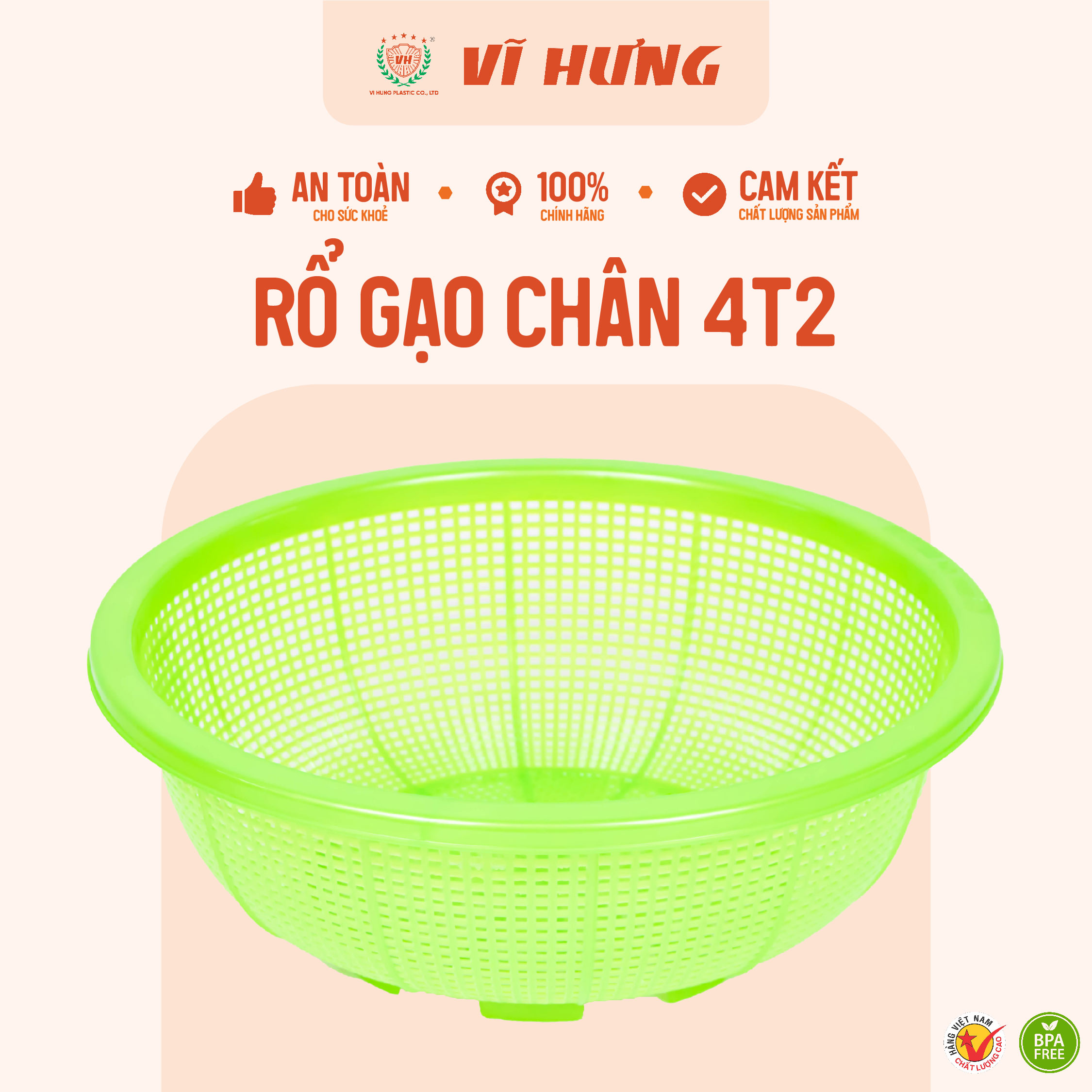 Rổ nhựa chân 4T2