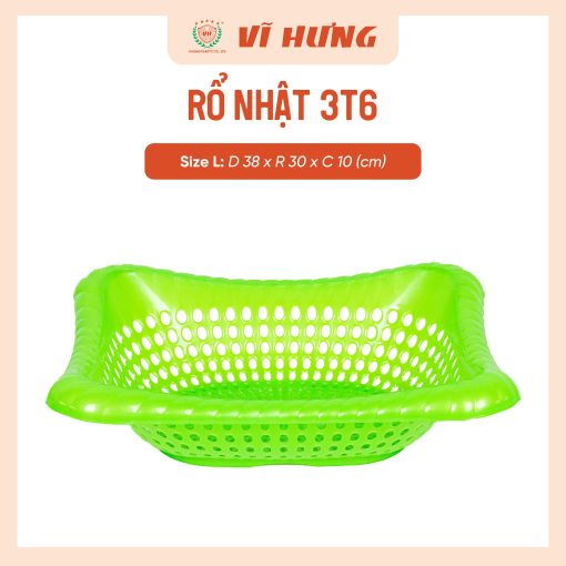 Rổ nhựa Nhật 3T6