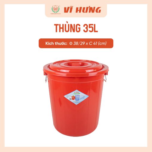 THÙNG NHỰA 35L CÓ NẮP - Hình ảnh 5