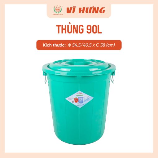 THÙNG NHỰA 90L CÓ NẮP - Hình ảnh 5