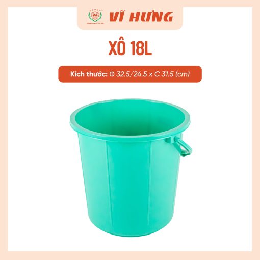 XÔ NHỰA 18L CÓ NẮP CÓ QUAI - Hình ảnh 5