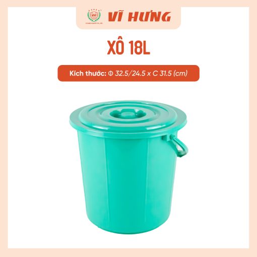 XÔ NHỰA 18L CÓ NẮP CÓ QUAI - Hình ảnh 6