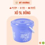 Xô nhựa 5L bông - 6487