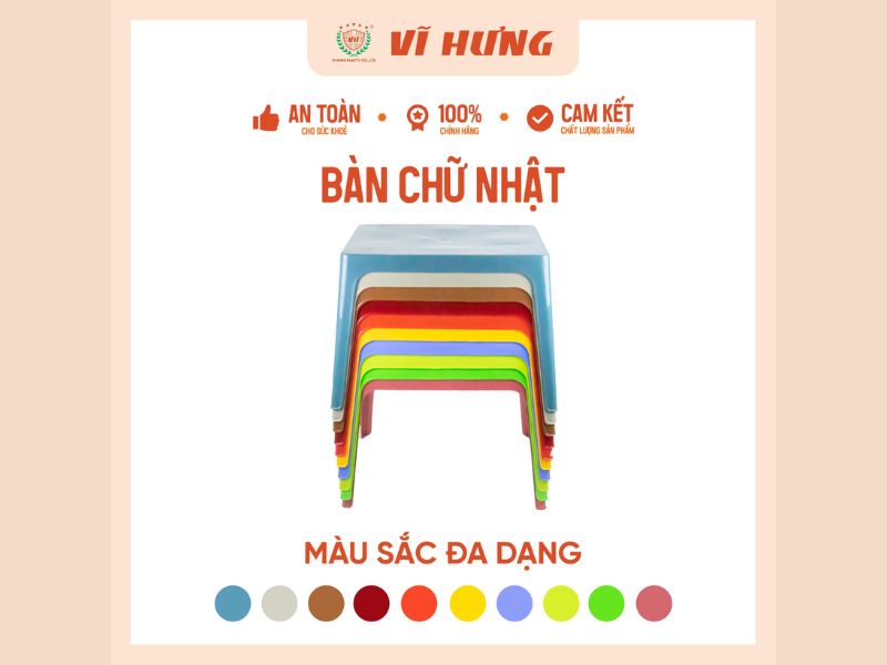 Bàn nhựa Vĩ Hưng