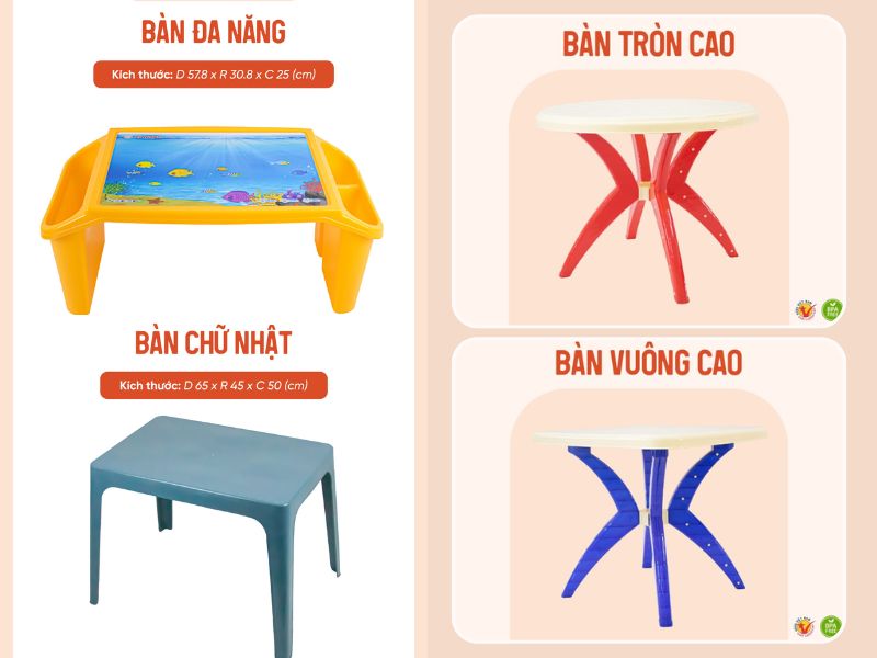 Bàn nhựa Vĩ Hưng