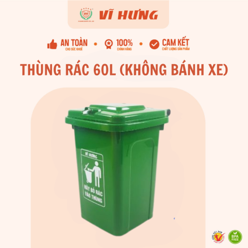 thùng rác 60l (không bánh xe)