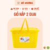 Giỏ nhựa có nắp 2 quai trung