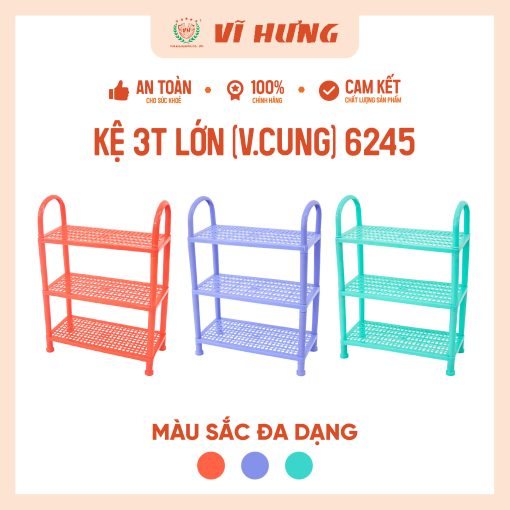 Kệ nhựa 3 tầng lớn