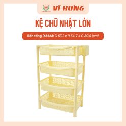 Kệ nhựa chữ nhật lớn 4 tầng (3)