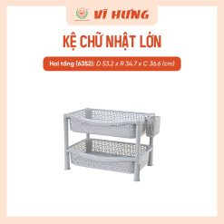 Kệ nhựa chữ nhật lớn 2 tầng (3)
