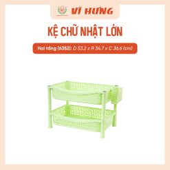 Kệ nhựa chữ nhật lớn 2 tầng (2)