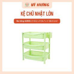 Kệ nhựa chữ nhật lớn 3 tầng (5)