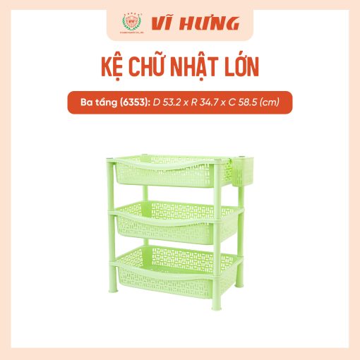 Kệ nhựa chữ nhật lớn 3 tầng (5)