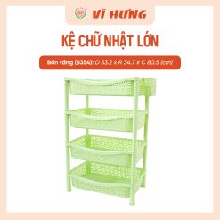 Kệ nhựa chữ nhật lớn 4 tầng (5)