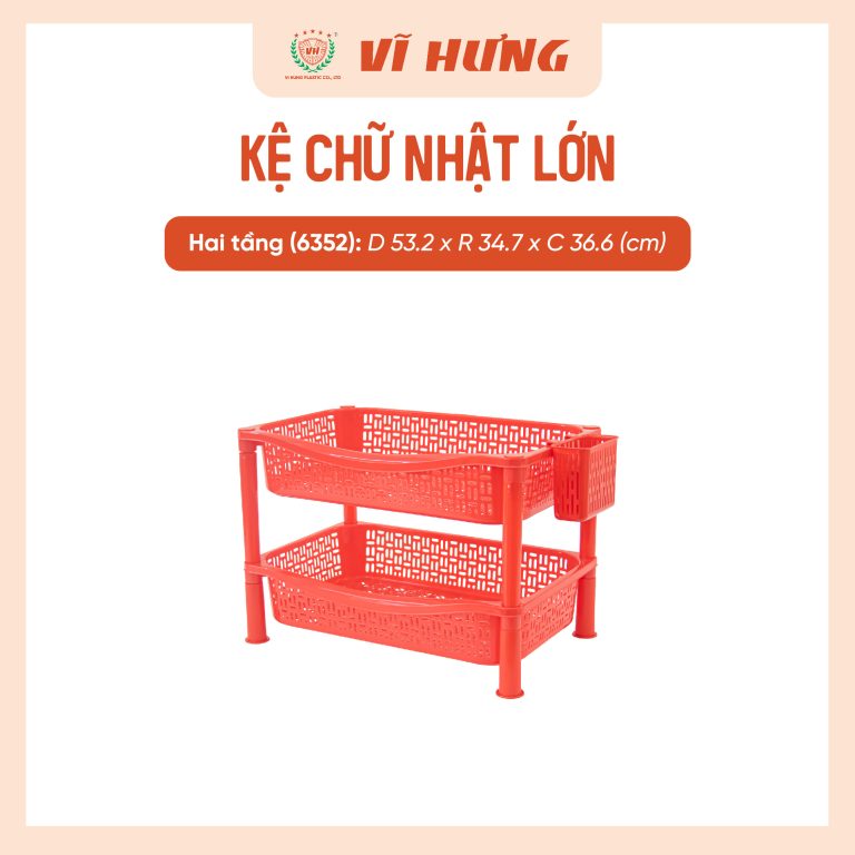 Kệ Chữ Nhật Lớn 2 Tầng