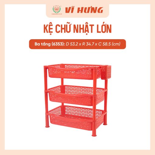 Kệ nhựa chữ nhật lớn 3 tầng (6)