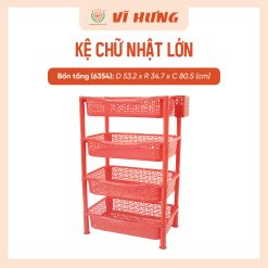 Kệ nhựa chữ nhật lớn 4 tầng (6)