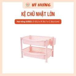 Kệ nhựa chữ nhật lớn 2 tầng (5)