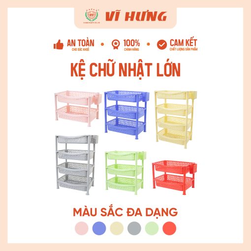 Kệ nhựa chữ nhật lớn