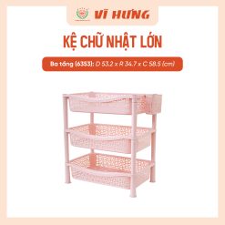 Kệ nhựa chữ nhật lớn 3 tầng (2)