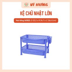 Kệ nhựa chữ nhật lớn 2 tầng (4)