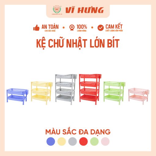 Kệ nhựa chữ nhật lớn bít