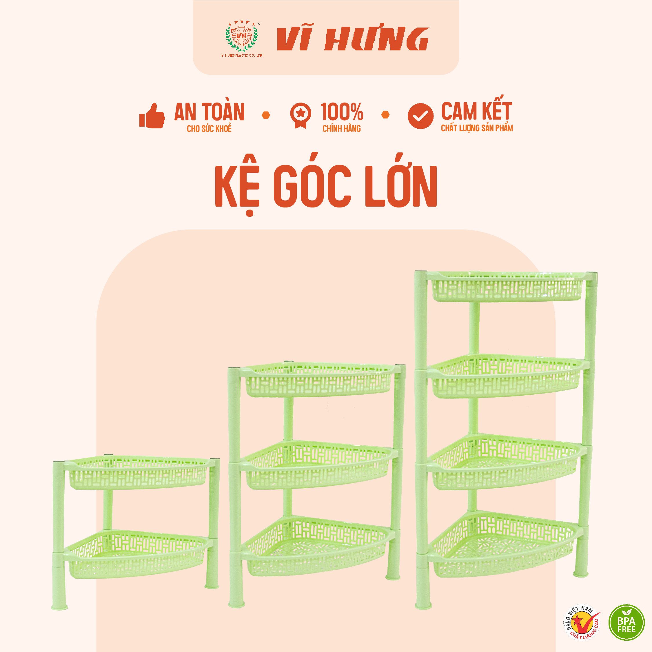 Kệ góc lớn 2 tầng