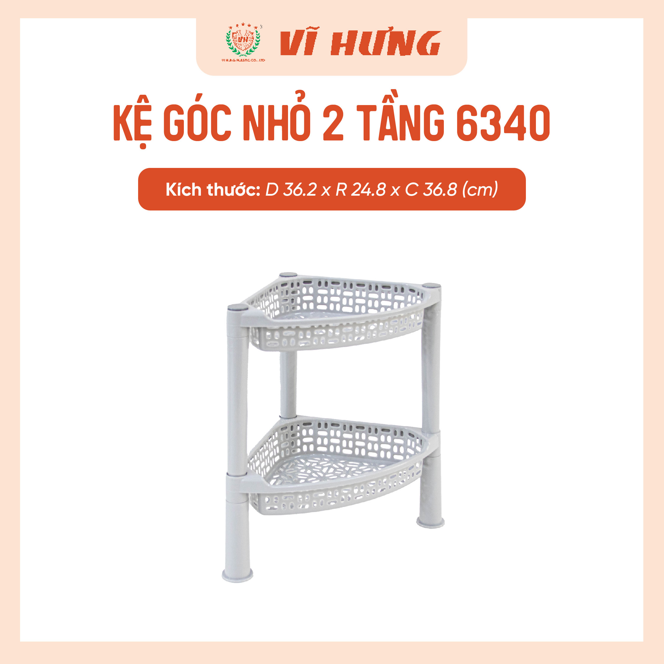 Kệ góc nhỏ 2 tầng