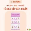 Tủ MIGO nắp đậy 4 ngăn – 9165